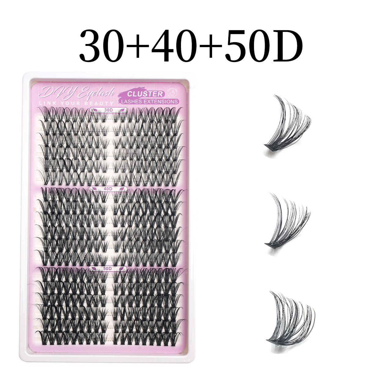 36 filas de 648 pestañas falsas 30D - 100D transfronterizas DIY Europa y América Amazon venta caliente conjunto de cabello segmentado gradiente
