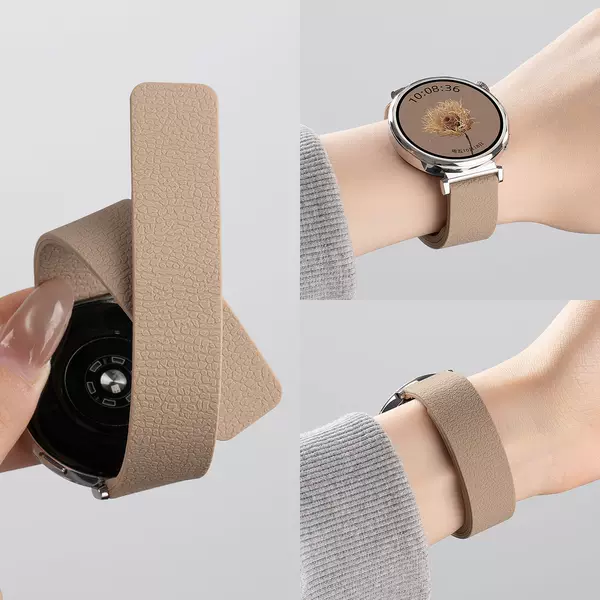 Suitable for Huawei Gt5 Watch Strap Gt6 Pebbled Silicone Magnetic Suction Gt4 Classy Gt3 Sports Women's Model Autum Sports Model