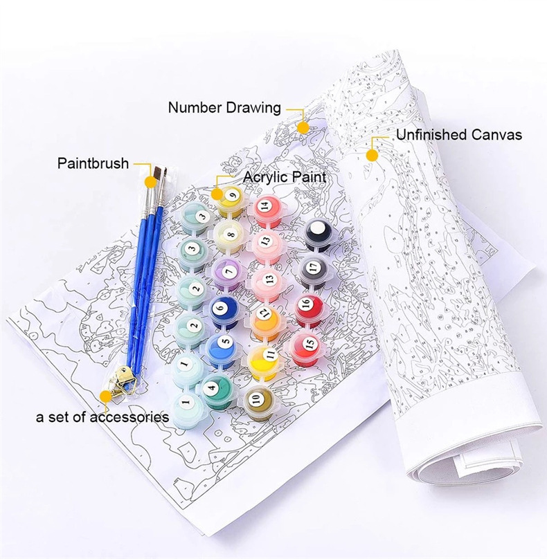 桃花月亮 Oil Painting Image 3