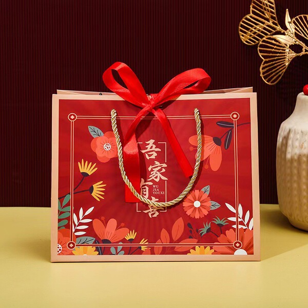 Festive linen bag