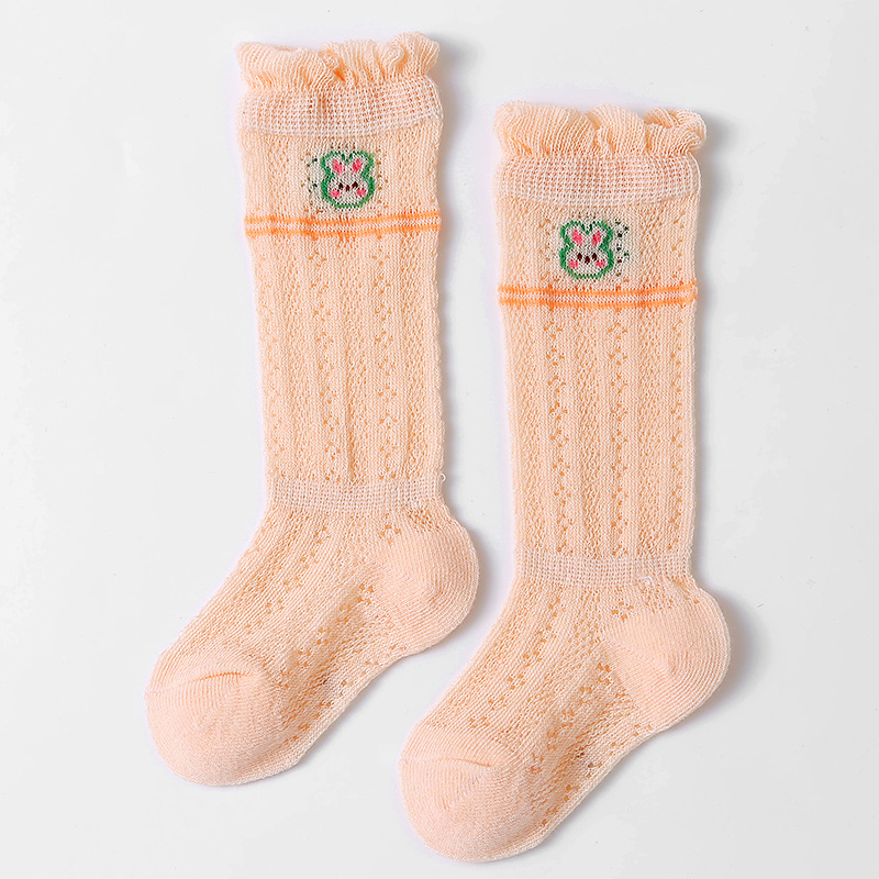 1 쌍의 토끼 모기 양말 오렌지