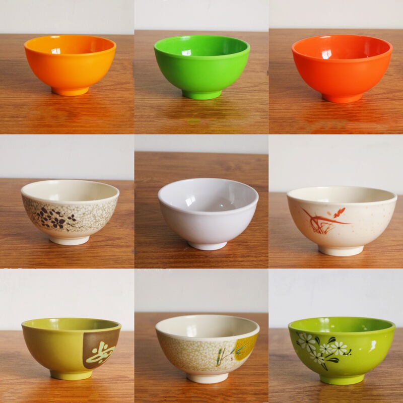 Thickened Melamine Soup Bowl 4.5inch Small Bowl White Color Rice Bowl Hotel Canteen Fast Food Rice Bowl Porridge Bowl in Stock
