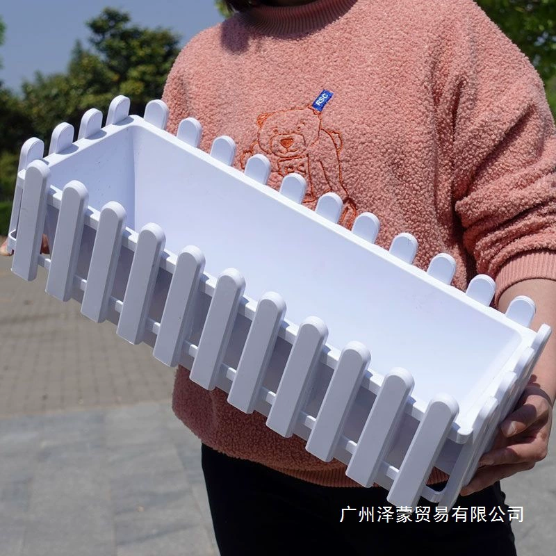 Цветочный горшок для забора, очень большой прямоугольный цветочный желоб, забор для рассады, овощной цветочный ящик, цветочный бассейн, ограждение, цветочная композиция, украшение, ландшафтный дизайн