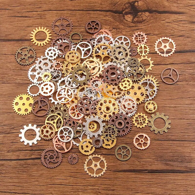 10 Color 10-25mm Size Alloy Mechanical Gear DIY Jewelry Mix Explosions Steampunk Small Accessories 10 Color 10-25mm Size Alloy Mechanical Gear DIY Jewelry Mix Explosions Steampunk Small Accessories