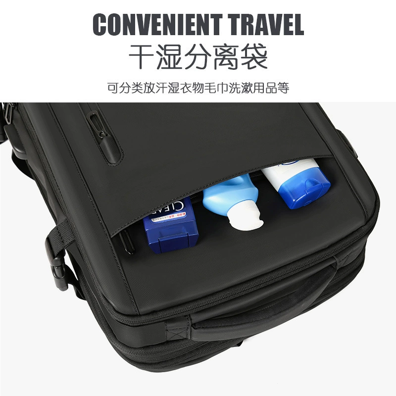 Big capacious backpack for traveling, school bag for elementary school students wet and dry separation, laptop, business version, for students