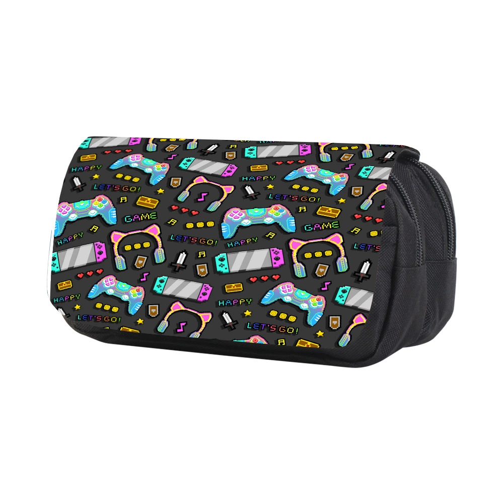 (Cross-border trading), capacious game console, red double-layer pencil case, cosmetic bag