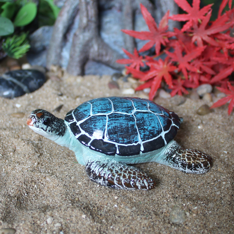 跨境树脂工艺品海龟摆件园林微景观水族馆家居装饰品外贸乌龟吊件