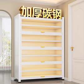 钢制防尘鞋柜家用门口入户玄关柜轻奢高级感大容量上翻门多层鞋架