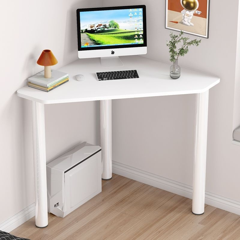Computer desk for home use in small spaces, mini office desk, corner arc-shaped, simple modern triangular corner desk Computer desk for home use in small spaces, mini office desk, corner arc-shaped, simple modern triangular corner desk