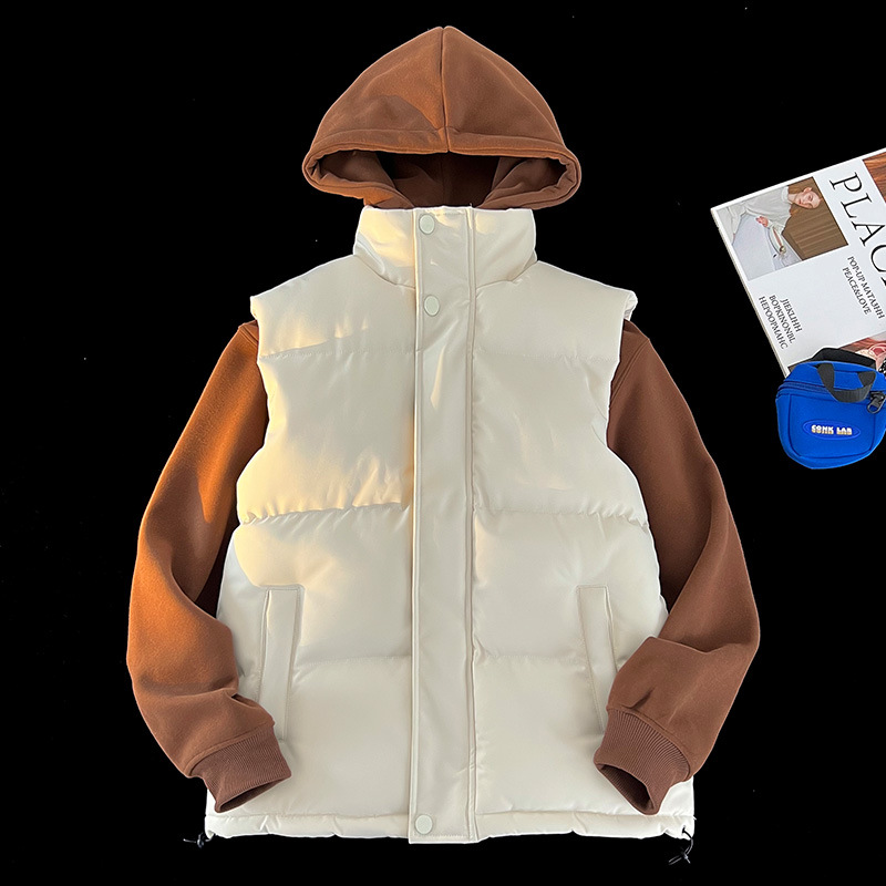 Comercio exterior otoño invierno chaleco de algodón hombre espeso vestido de algodón hombro de hombre joven abrazadera de caballo de algodón chaqueta pareja ropa de algodón de moda transfronteriza