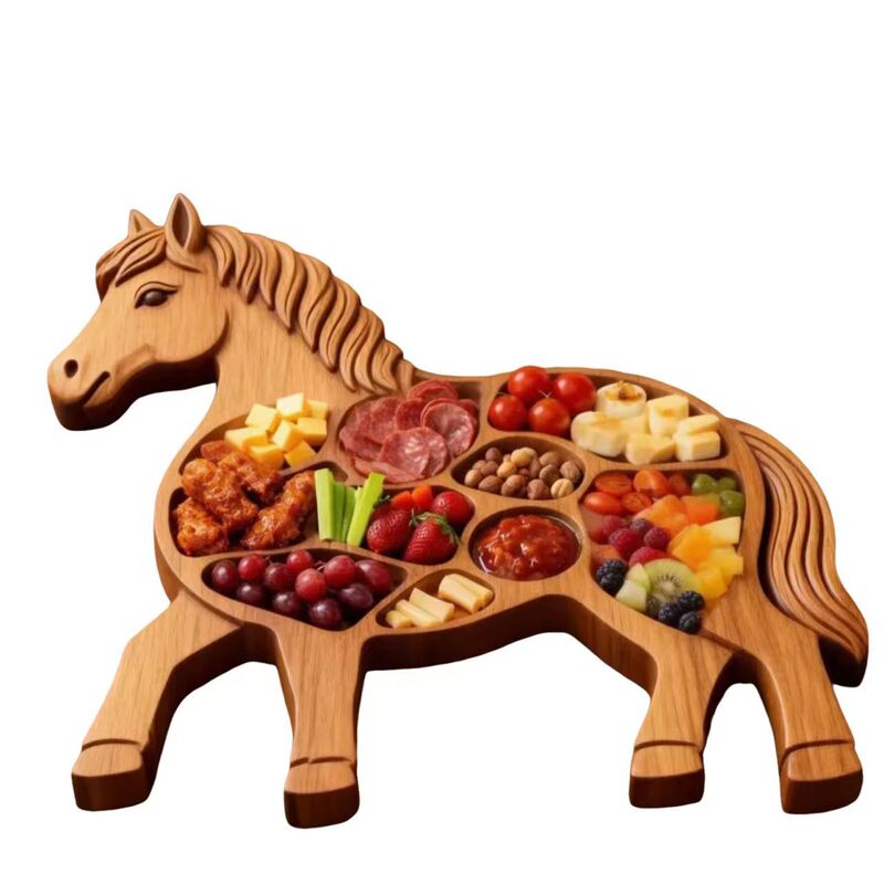 Creative Wooden Animal-Shaped Fruit and Snack Tray for Home Parties, Cooked Food Display Tray, Cross-Border Hot Seller