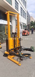 Semi-electric oil barrel clamp holding and overturning truck semi-automatic reversing truck mixing elevator stacking truck non-standard manufacturer