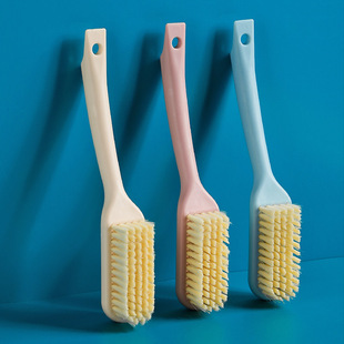 Plastic Shoe Cleaning Brush with Soft Bristles, Plain Long Handle, Multifunctional Hanging Household Shoe Brush, Shoe Brush Without