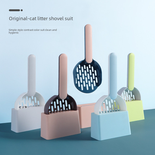 Cat Litter Shovel Trendy Color-Coded Instant Filtering Cat Litter Shovel Pick-Up Bag Distributor Pet Cleaning Supplies Wholesale
