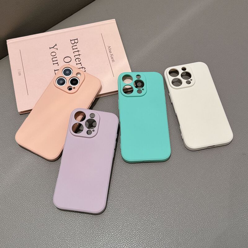 New Imitation Liquid Silicone Case Suitable for Apple iPhone 17 Pro Max, Anti-Drop Solid Color Protective Cover for iPhone 15/16