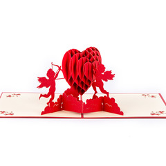 Ins風高颜値3d立体グリーティングカード恋愛結婚式記念日バレンタインデーにカップルの親友カードを送る