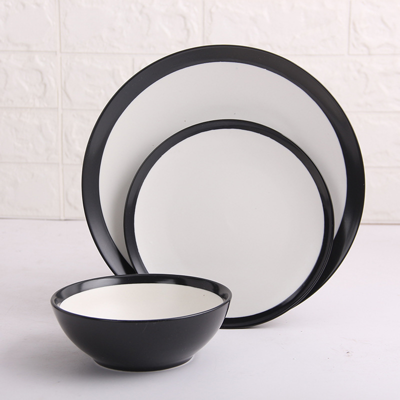 Vacaciones Platos Vajilla traje de placa de cerámica occidental de gama alta