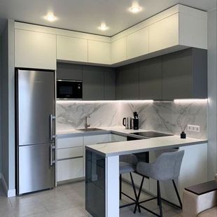 Foshan factory direct integrated kitchen cabinet wholesale professional standard modern small apartment wood cabinet