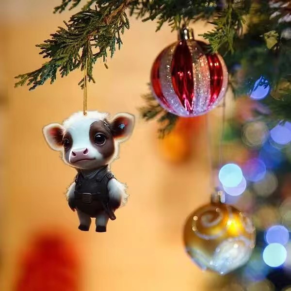 1 Piece Quantity Christmas Simple Style Cattle Arylic Birthday Festival