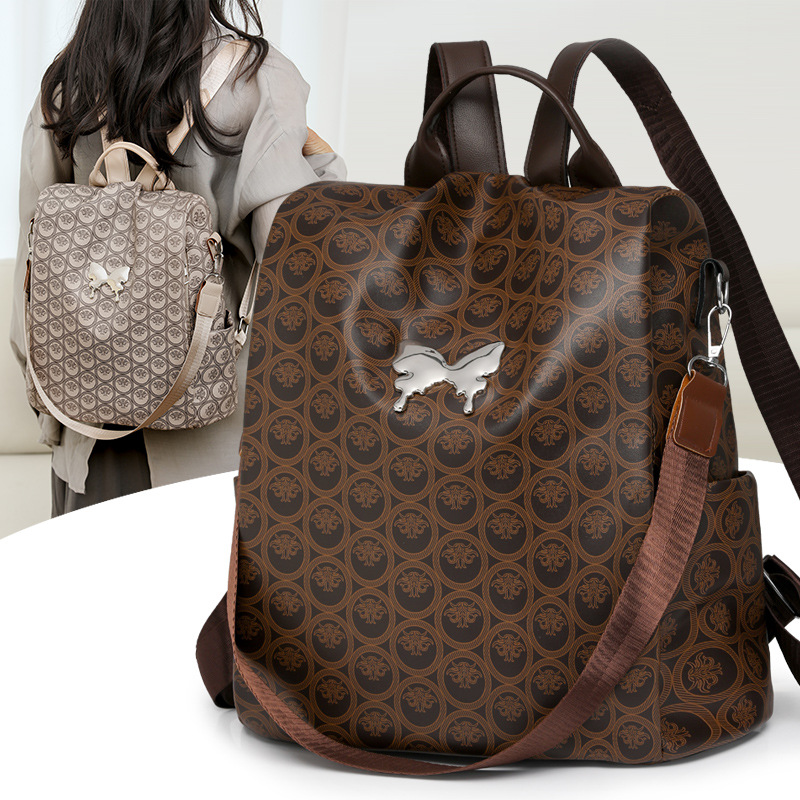 Mochila simple de todo fósforo para mujer moda casual de gran capacidad mochila antirrobo bolso ligero de un solo hombro al por mayor