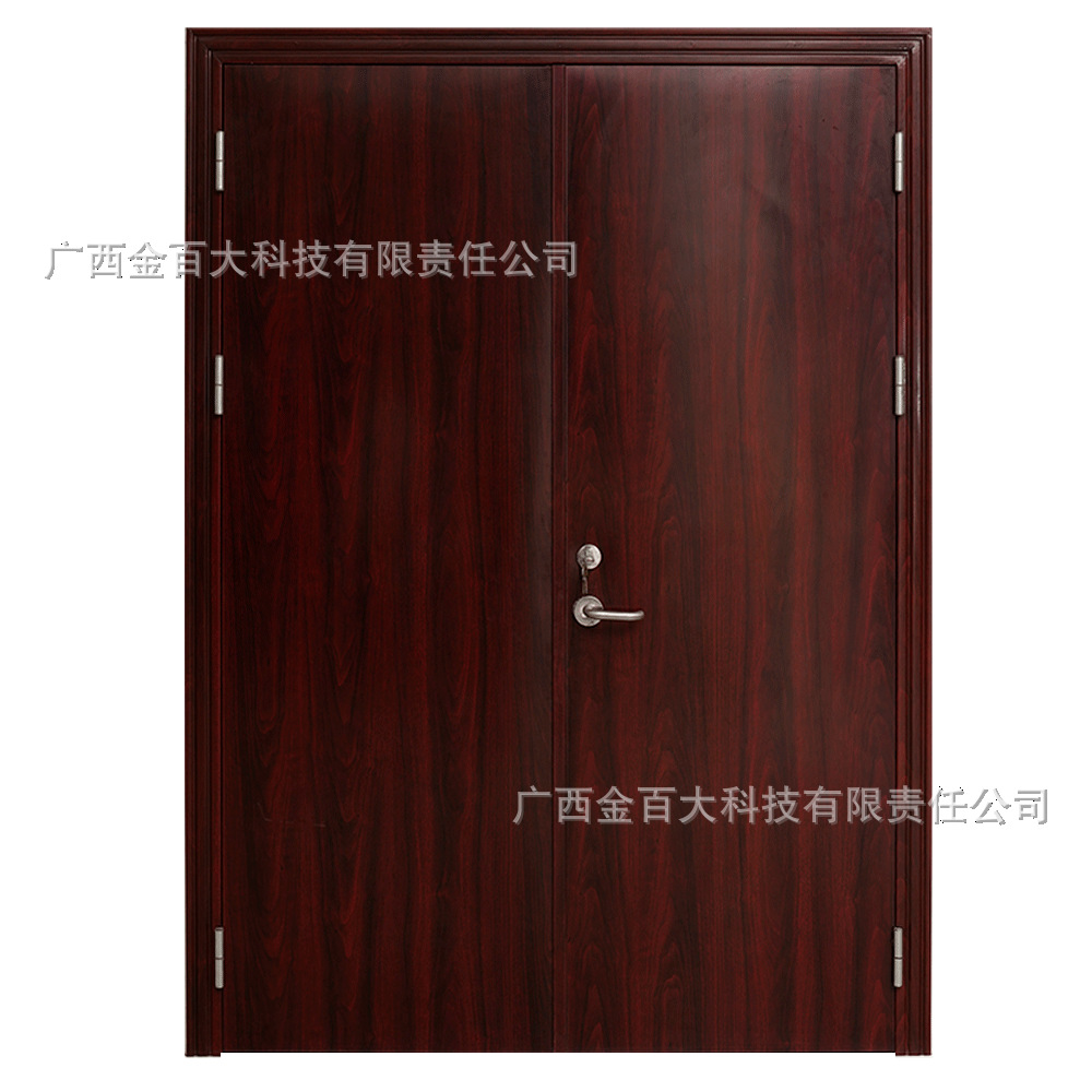 7钢质隔热防火门双开转印工艺非带玻璃视窗