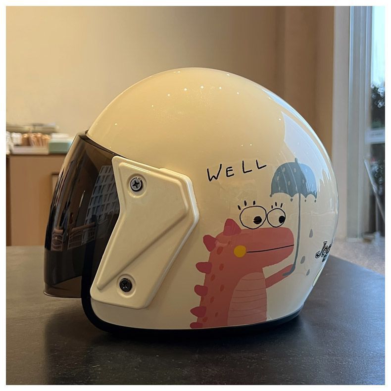 Winter 3C Certified Electric Motorcycle Helmet Cute Scooter Safety Warm