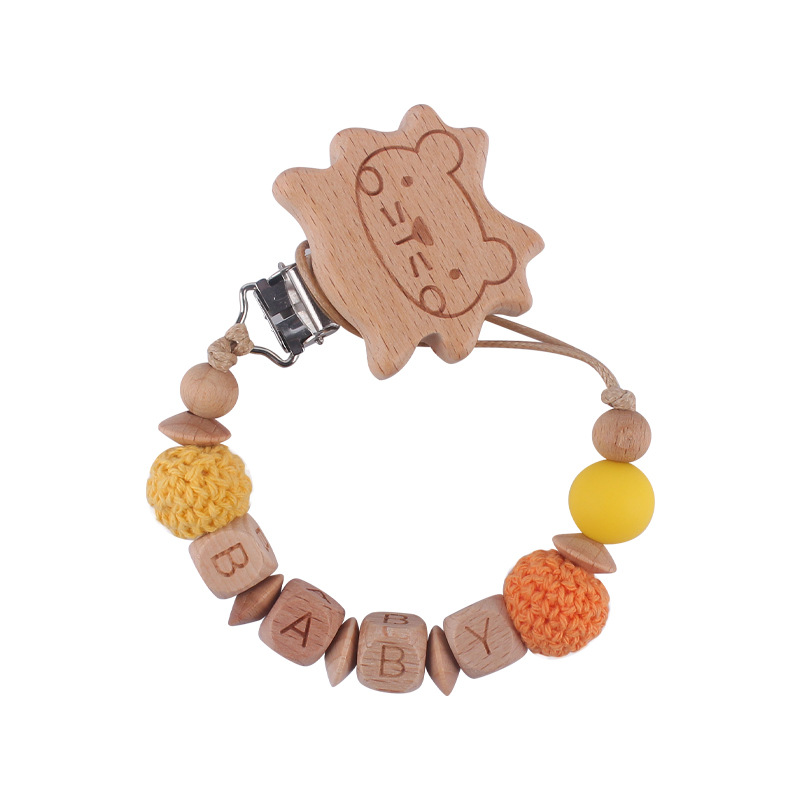 Productos para bebés dibujos animados animal Haya clip bebé creativo DIY haya chupete cadena anti-caída de la cadena Nuevo