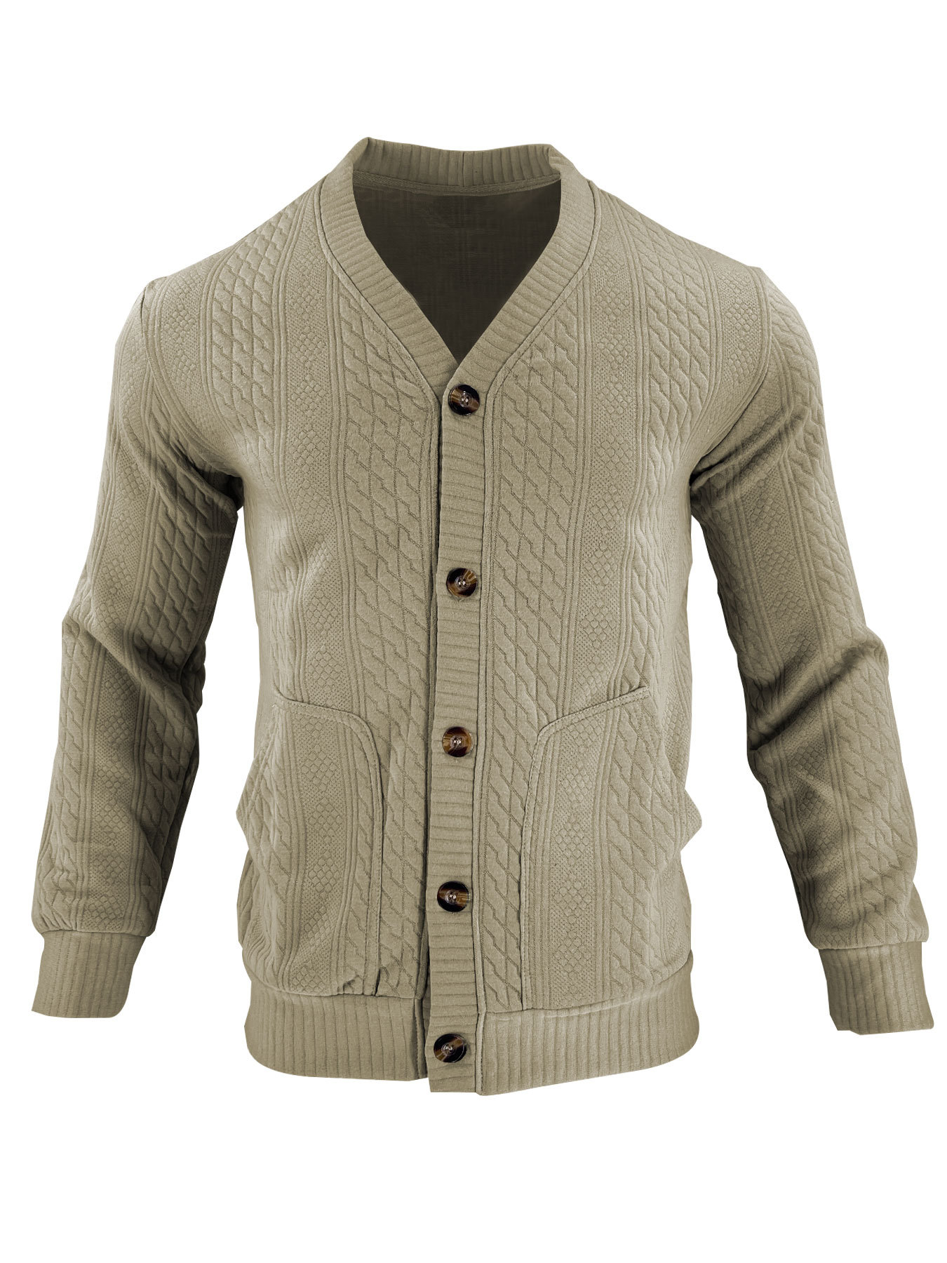 Nuevo transfronterizo Europa y América Amazon otoño y invierno nuevo estilo de moda masculino de color sólido jersey jacquard jersey de punto