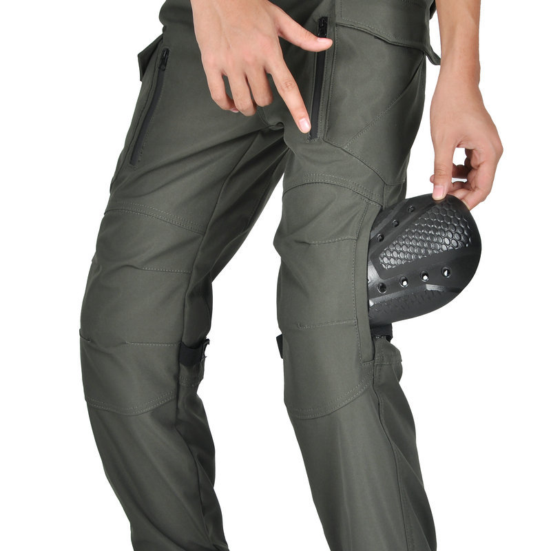 VOLERO motocicleta montar pantalones impermeable a prueba de viento transpirable elástico cintura alta motocicleta anti-caída pantalones alargados equipo de protección