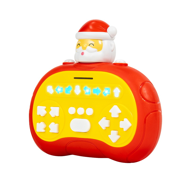 Transfronterizos niños ritmo maestro Navidad máquina de baile rompecabezas de mano máquina de juego de empuje rápido juguetes de descompresión divertidos