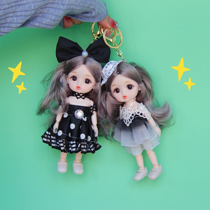 Cute Barbie Doll Princess 17cm Multi-Joint Movable Doll Girl Children's Toy Gift Decoration