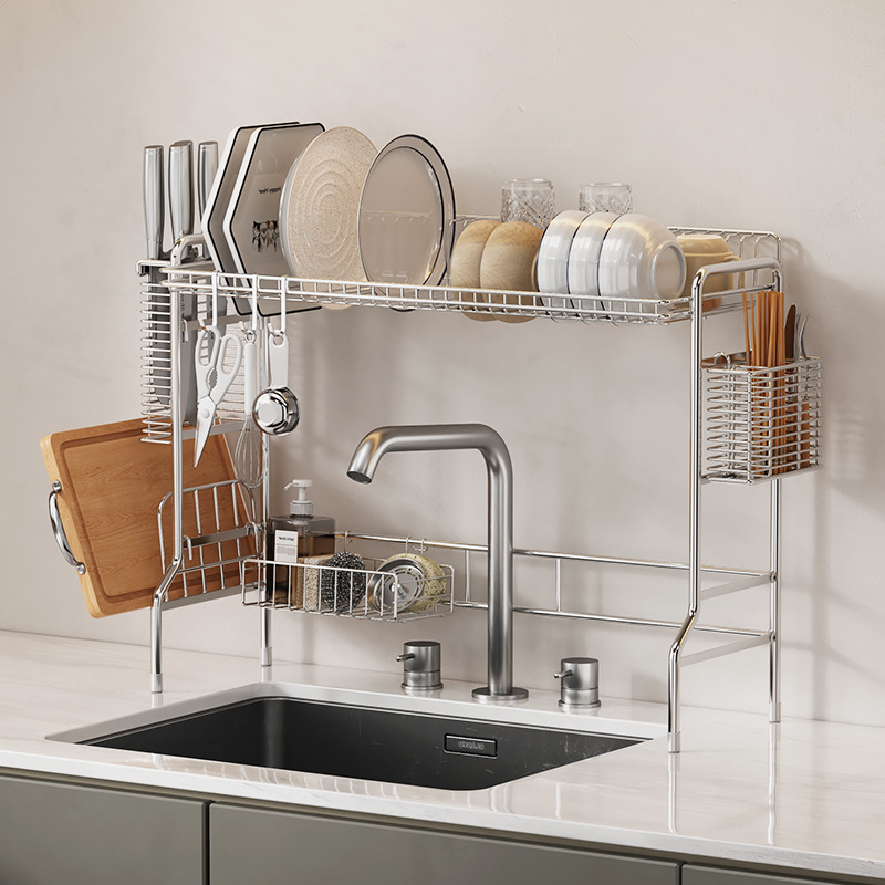 304 Stainless Steel Kitchen Sink Storage Rack Dish Rack Above Sink Sink Dish Rack Storage Rack