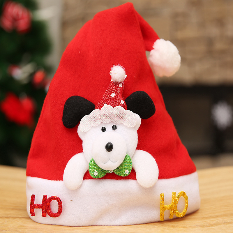 Chapeau de Noël Autocollants de Noël Dessin animé Bonnet de Père Noël Ornements pour enfants Chapeau de Père Noël Ornements de chapeau Chapeau de Père Noël familial_voghion.com