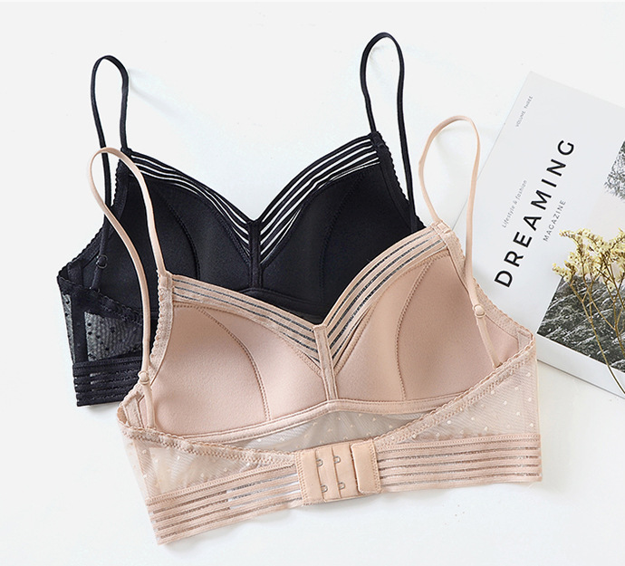 Solid Color Wireless Bra Sexy Gather Breathable Bra display picture 2