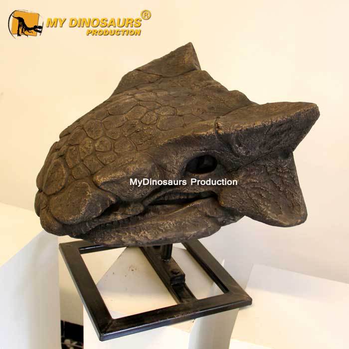 甲龙头骨复制品大型仿真恐龙头部骨架化石 景区餐厅橱窗装饰模型
