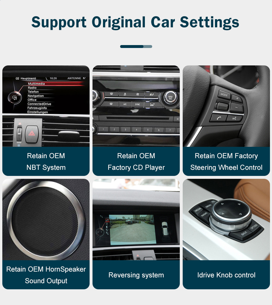 Road Tuo 10.25inch Wireless Carplay for Bmw X3/x4 NBT Car Multimedia Display