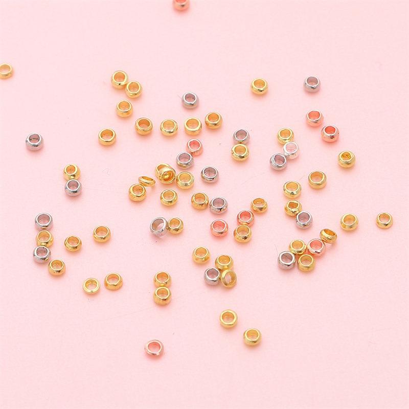 100 PCS/Package 2.5mm 2MM Copper Solid Color DIY Jewelry Accessories Spacer Bars display picture 4