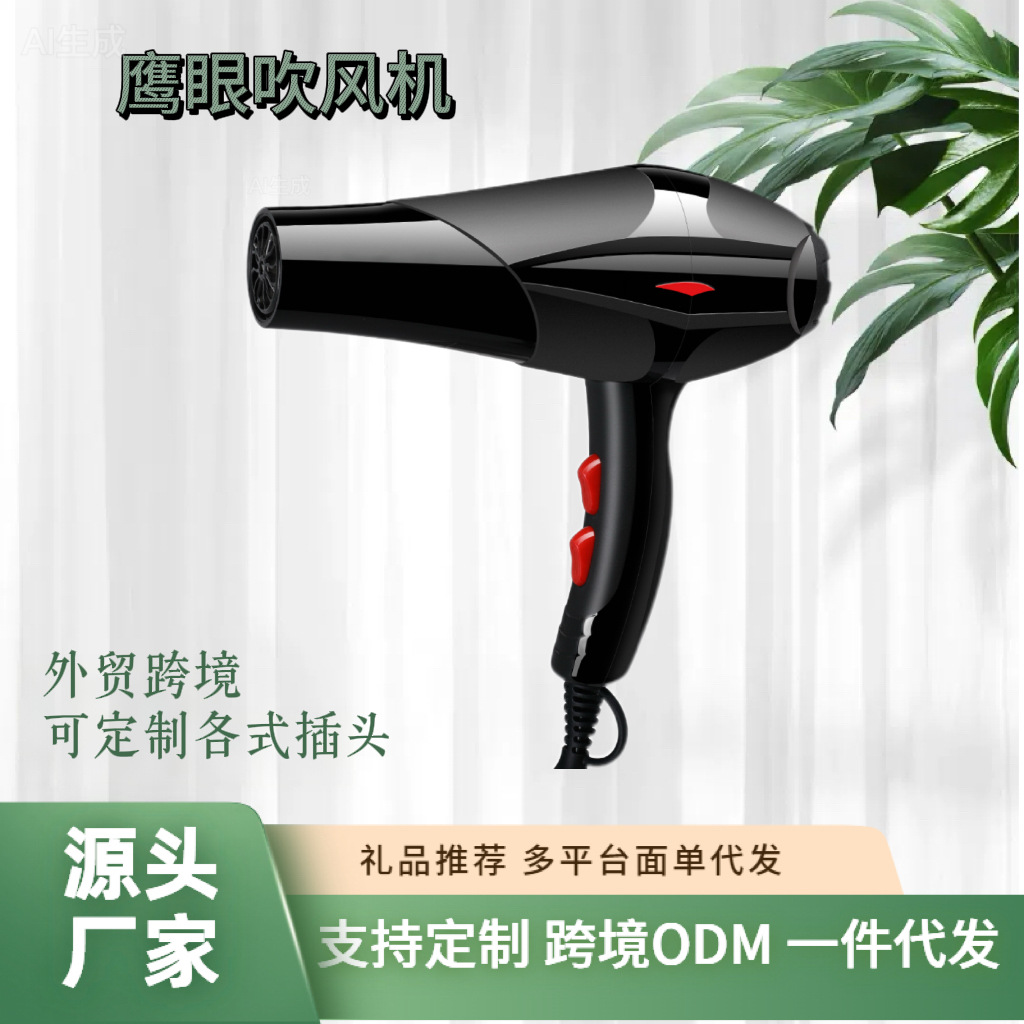 High-Power Hair Dryer Household Hair Dryer Hair Salon Hotel Hot and Cold Air Constant Temperature Hair Dryer Manufacturer Cross-Border Wholesale