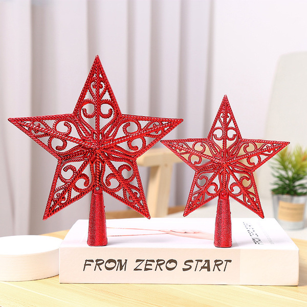 Cross-border Christmas decoration wrought iron hollow five-pointed…