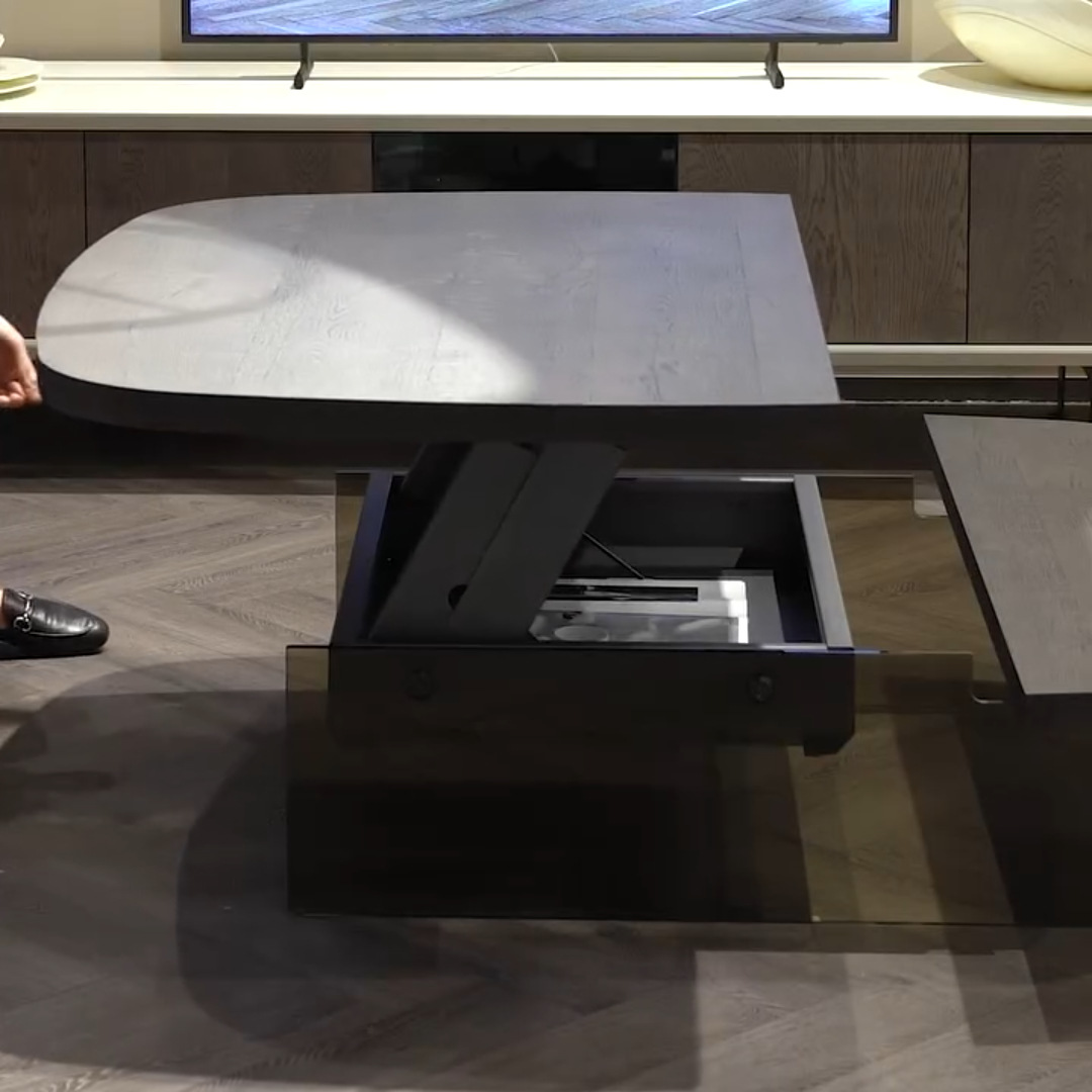 Mesa de centro elevadora de madera maciza, apartamento pequeño, sala de estar, hogar, mesa pequeña multifuncional 2024, nueva creatividad minimalista moderna