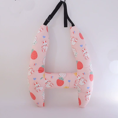 Pillow Dual-use Cotton Breathable Headrest - pink-strawberry-high-70-width-55cm
