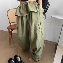 欧洲站韩国东大门代购夏季新款可拆屁帘宽松休闲裤041519女装代发