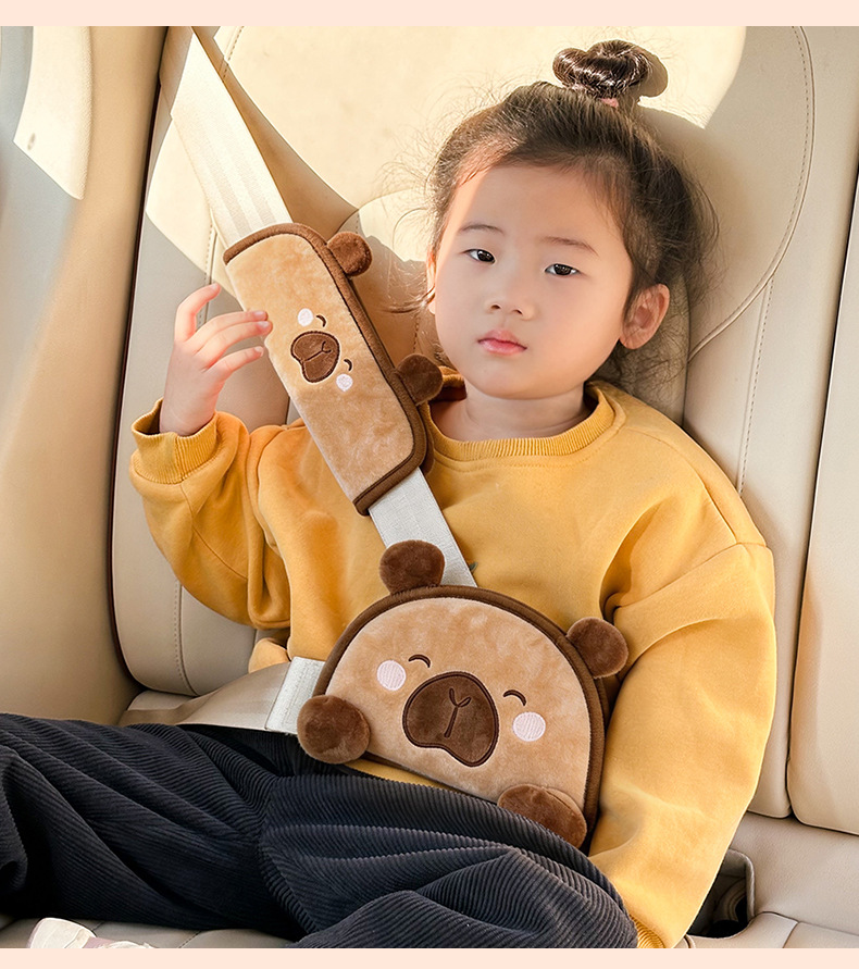 Blue Rain Car Seatbelt Shoulder Pad Cartoon Children's Anti-Strangling Car Shoulder Strap Auxiliary Belt Limit Adjustment Fixer
