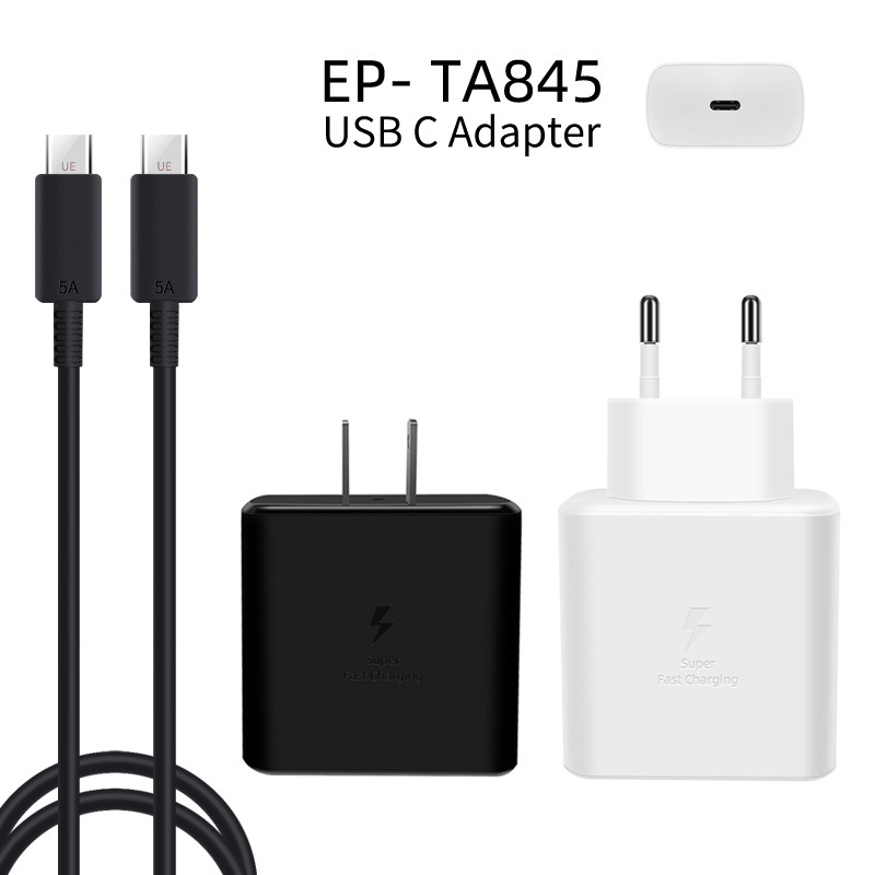 Applicable to Samsung mobile phone USB C charger S22 TA845 power adapter CtoC line charging suit Applicable to Samsung mobile phone USB C charger S22 TA845 power adapter CtoC line charging suit