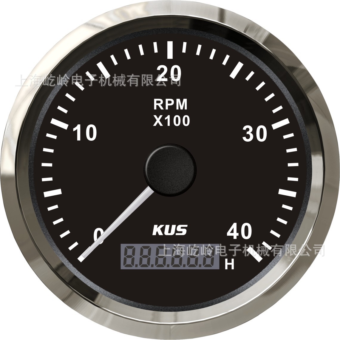 Universal – automobile instrument Tachometer 3K-8KRPM - silver-edge-black-face-4000rpm