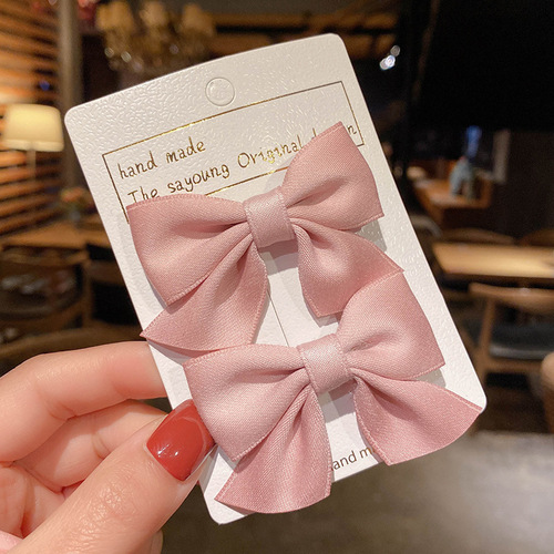 Bow headband children's hairpin female cute princess hairpin Korean girls jewelry side clip clip hair accessories headdress