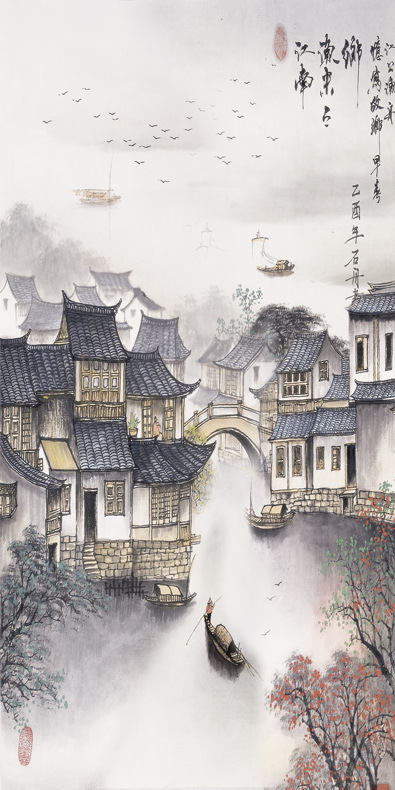 水墨江南中式玄关