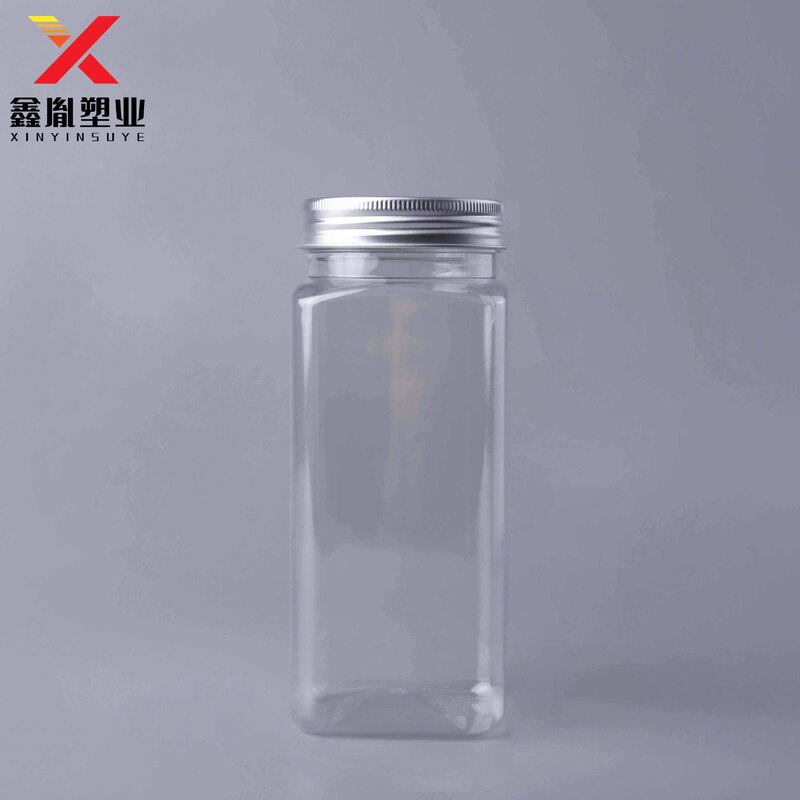 500ml square plastic jar nut jar multigrain sealed bottle aluminum cap bottle pet wide mouth bottle transparent plastic bottle 500ml square plastic jar nut jar multigrain sealed bottle aluminum cap bottle pet wide mouth bottle transparent plastic bottle