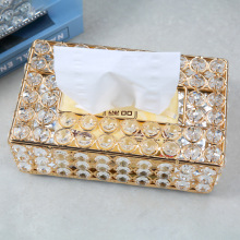 欧式轻奢高档精致水晶纸巾盒抽纸盒餐巾纸收纳盒客厅酒店摆件高级