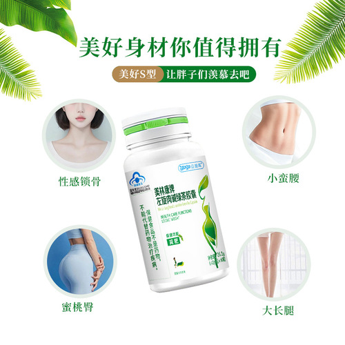 L-Carnitine Green Tea Weight Loss Capsules (60 Tablets), Blue Hat Slimming Weight Loss Tablets, Health Food, Wholesale with One Piece Shipping